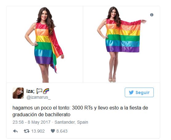 Joven cántabra se gradúa vestida con la bandera LGTB para reivindicar la  igualdad - Oveja Rosa - Revista sobre familias y amor homosexual